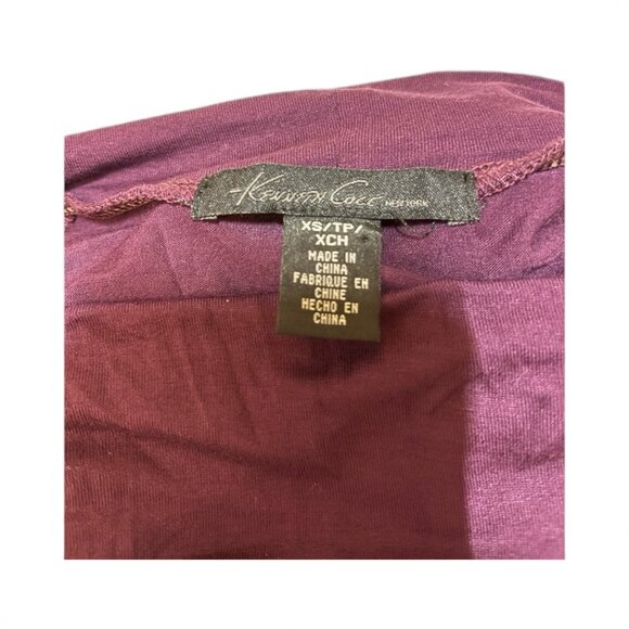 Kenneth Cole Plum Ruched Fitted Dress - Picture 2 of 5